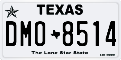 TX license plate DMO8514