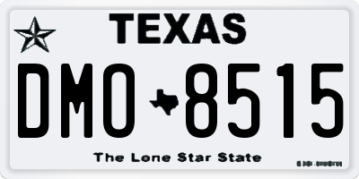 TX license plate DMO8515