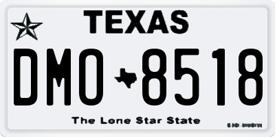TX license plate DMO8518