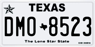 TX license plate DMO8523