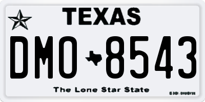 TX license plate DMO8543
