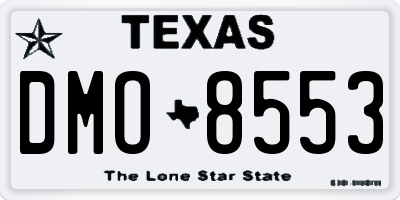 TX license plate DMO8553