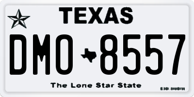 TX license plate DMO8557