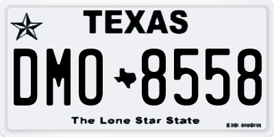 TX license plate DMO8558
