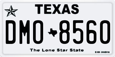 TX license plate DMO8560