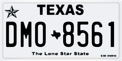TX license plate DMO8561