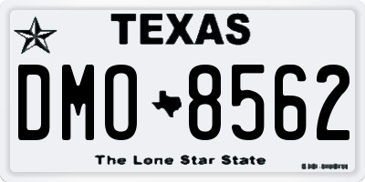 TX license plate DMO8562