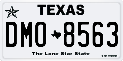 TX license plate DMO8563