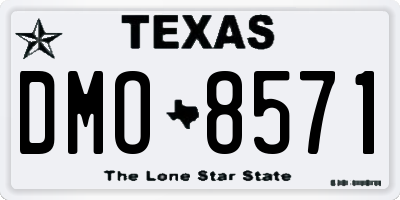 TX license plate DMO8571