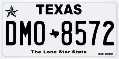 TX license plate DMO8572
