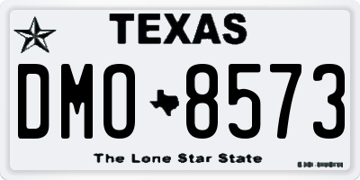 TX license plate DMO8573