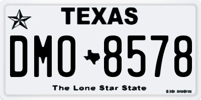 TX license plate DMO8578