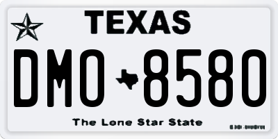 TX license plate DMO8580