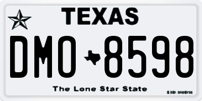 TX license plate DMO8598
