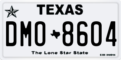 TX license plate DMO8604