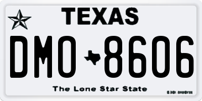 TX license plate DMO8606