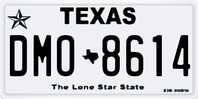 TX license plate DMO8614