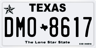 TX license plate DMO8617