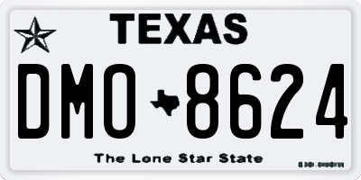 TX license plate DMO8624