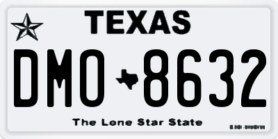 TX license plate DMO8632