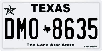 TX license plate DMO8635