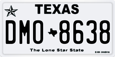 TX license plate DMO8638