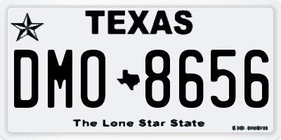 TX license plate DMO8656