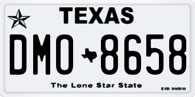 TX license plate DMO8658