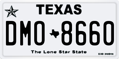 TX license plate DMO8660