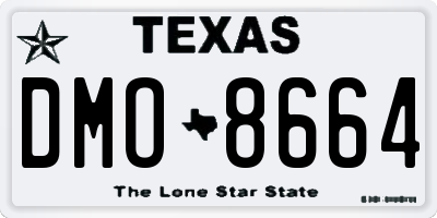 TX license plate DMO8664