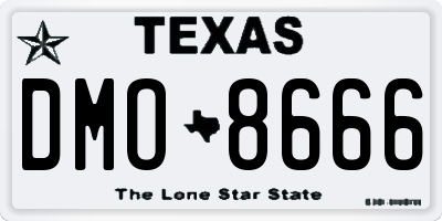 TX license plate DMO8666