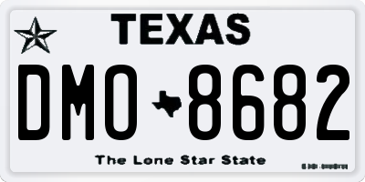 TX license plate DMO8682