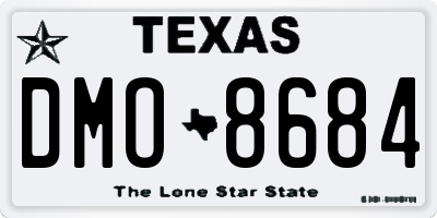 TX license plate DMO8684