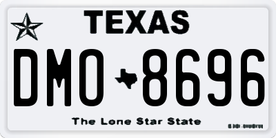 TX license plate DMO8696