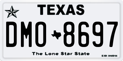 TX license plate DMO8697