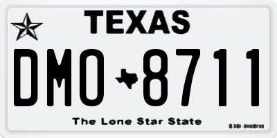 TX license plate DMO8711