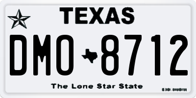 TX license plate DMO8712