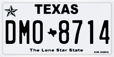 TX license plate DMO8714