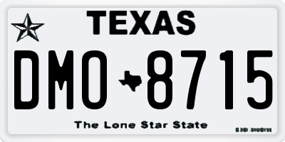 TX license plate DMO8715