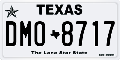 TX license plate DMO8717