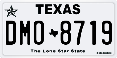 TX license plate DMO8719