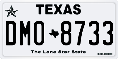 TX license plate DMO8733