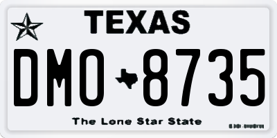 TX license plate DMO8735