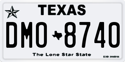 TX license plate DMO8740