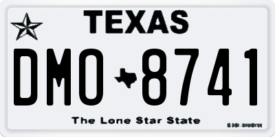 TX license plate DMO8741