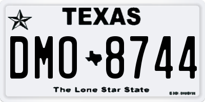 TX license plate DMO8744