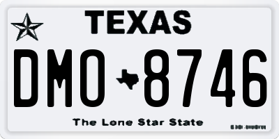 TX license plate DMO8746