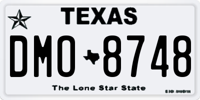 TX license plate DMO8748