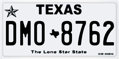TX license plate DMO8762