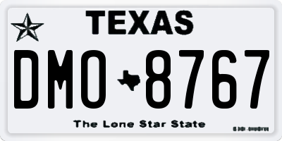 TX license plate DMO8767